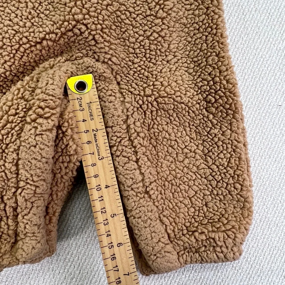 OshKosh B'gosh Baby Teddy Fleece Vestback Overalls Baby 12M Brown Teddy Bibs